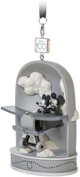 Mickey Minnie D100 Cuaderno de bocetos Avión Crazy Christmas Ornament, Gris, 744365342930