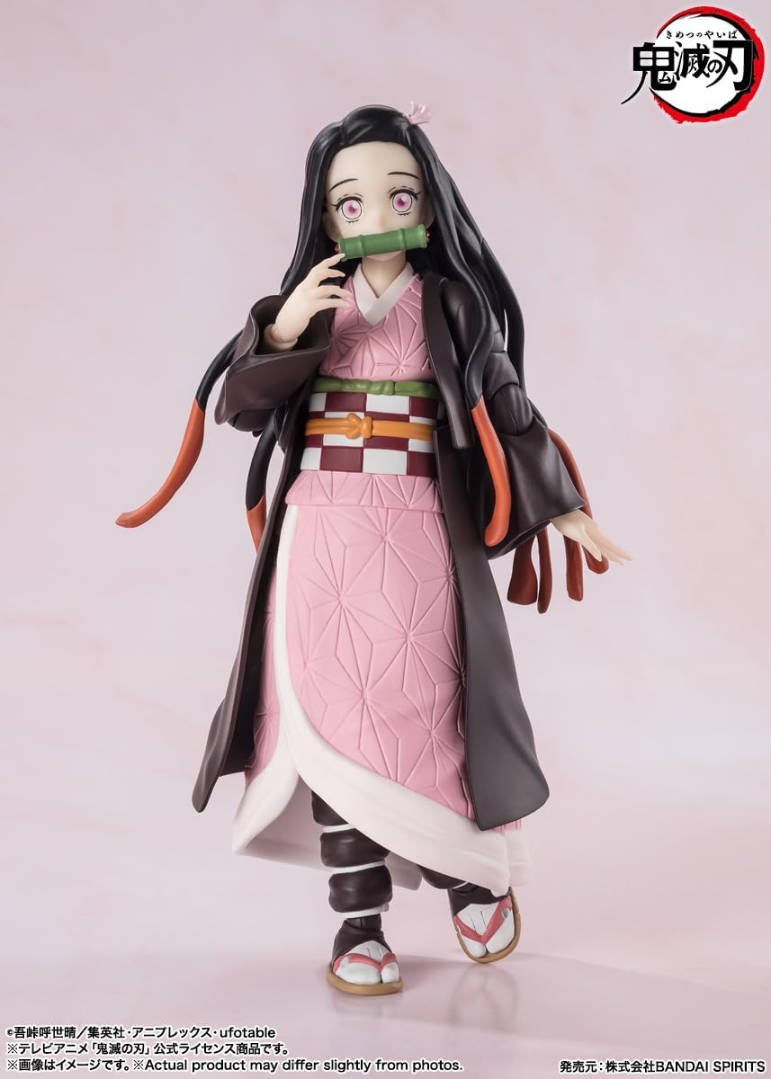 S.H. Figuarts Demon no Blade Nezuko Kamado 5.1 inches (130 mm), PVC & ABS Pre-painted Action Figure