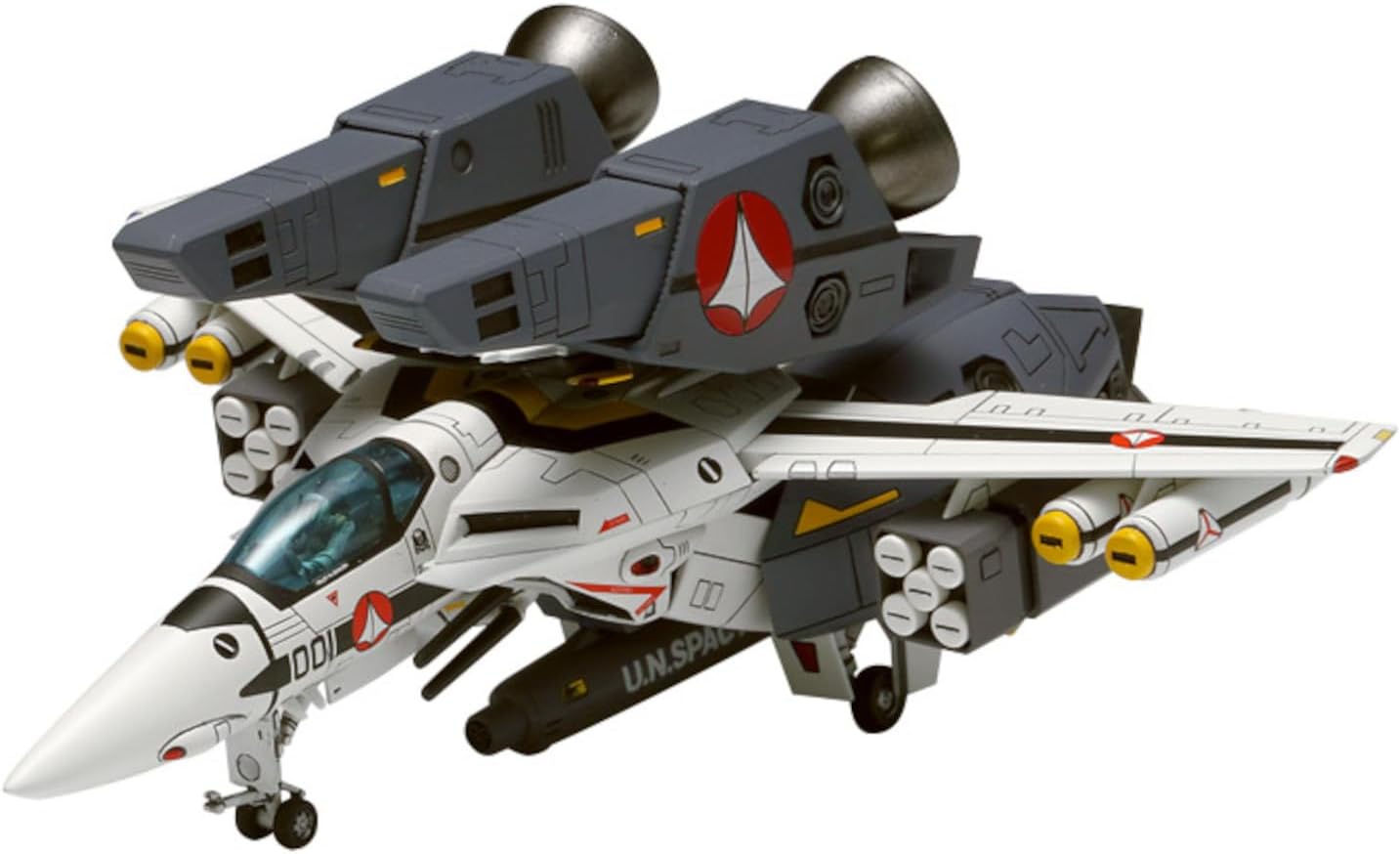 Wave MC-067 Macross VF-1S/A Super Valkyrie Fighter 1/100 Scale, Total Length Approx. 6.7 inches (17 cm), Plastic Model