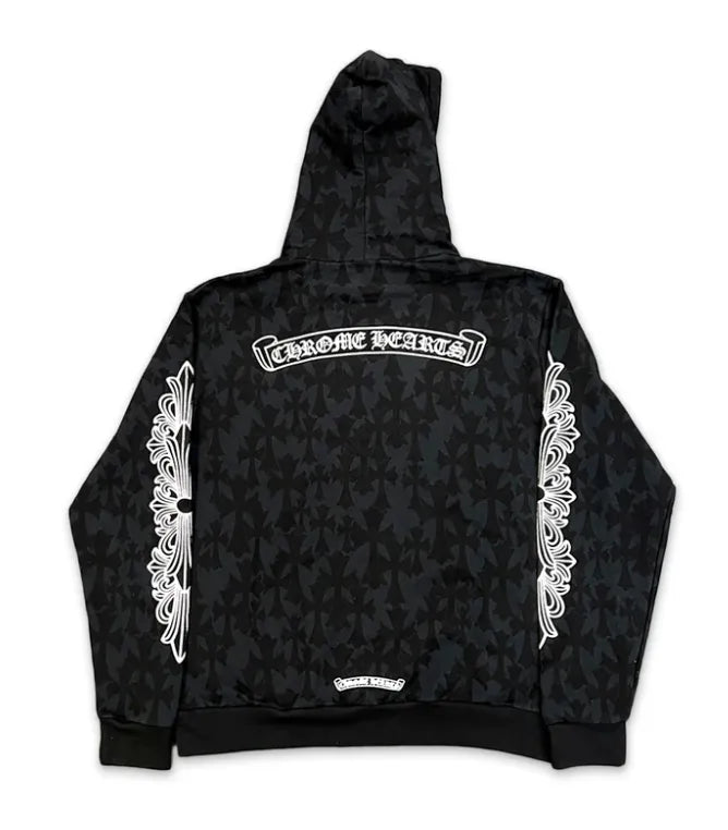 CHROME HEARTS ALL OVER 'CEMETERY PRINT' HOODIE