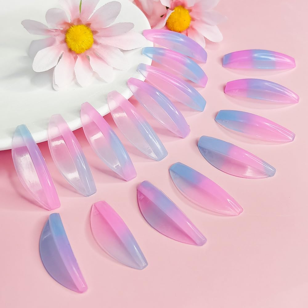 Libeauty Eyelash Lift Silicone Pads Reusable Eyelash Perm Rod Size 8 Pairs Eyelash Curl Pads Lash Lifting Shield Great for Eyelash Lifting