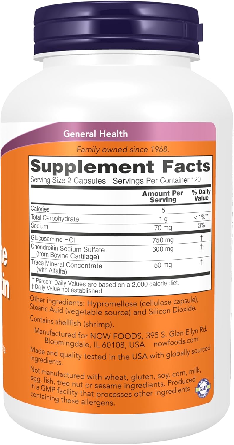 Now Foods Glucosamine & Chondroitin Trace Mineral 240 Cap