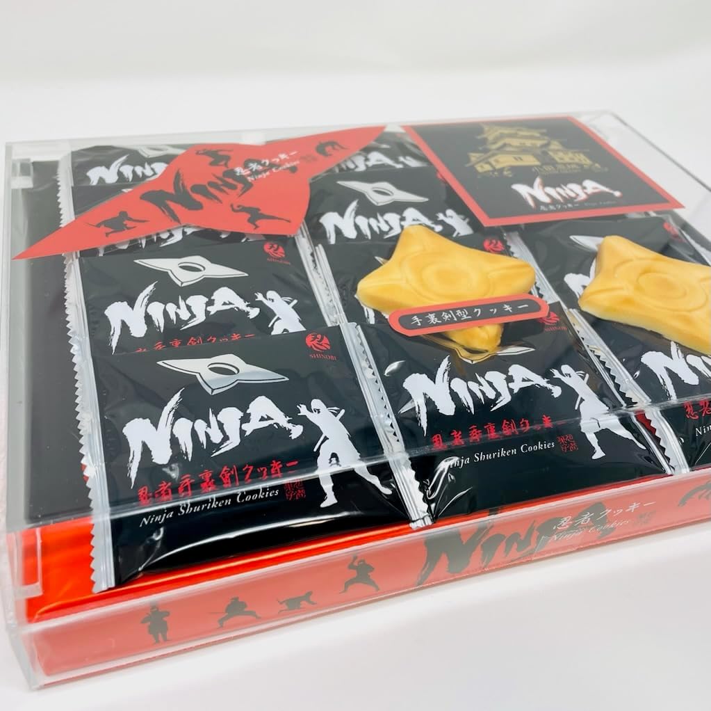 Odawara Castle Cookies Ninja Cookies 2 Boxes (12 Pieces per Box) [Odawara Castle Souvenir] Shuriken-Shaped Cookie [Room Temperature]