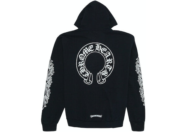 CHROME HEARTS 'HORSESHOE' LOGO CLASSIC BLACK HOODIE