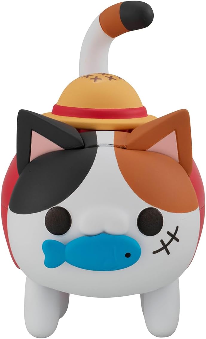 MEGA CAT PROJECT One Piece Tokotokonyan Peace Nyan! Monkey D. Luffy, Approx. 3.5 inches (90 mm), PVC Pre-painted Complete Figure