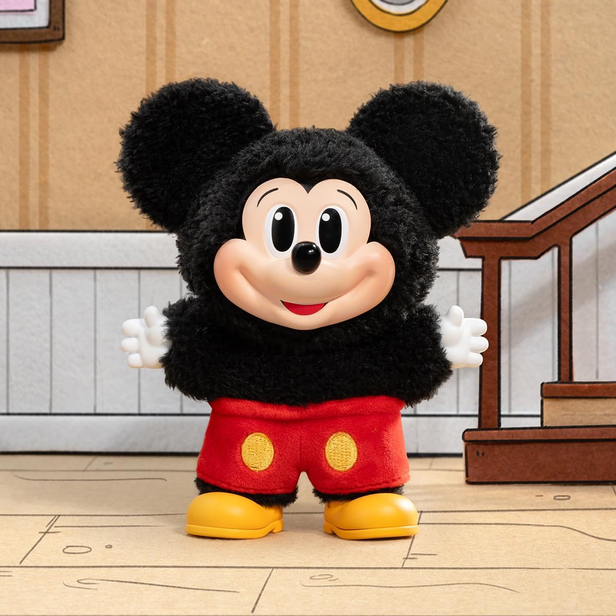POP MART DISNEY Mickey Family Cute Together Plush Key Chain Series [1 Piece] Popmart Plush Toy Blind Box Figurine Plastic Model Premium Toy PVC Soft Vinyl Original Character Birthday Gift