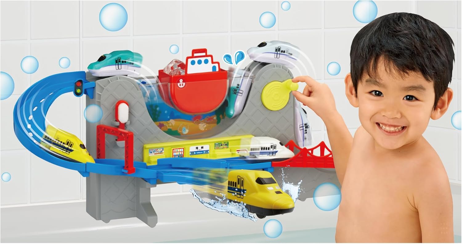 パイロット おふろDEミニカー すすめ! 海底トンネル! 北海道新幹線はやぶさ&ドクターイエローセット 3歳以上