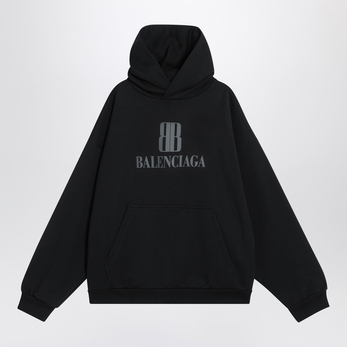 Balenciaga バレンシアガブラックナノBBミディアムフィットスウェットシャツ - Image 2