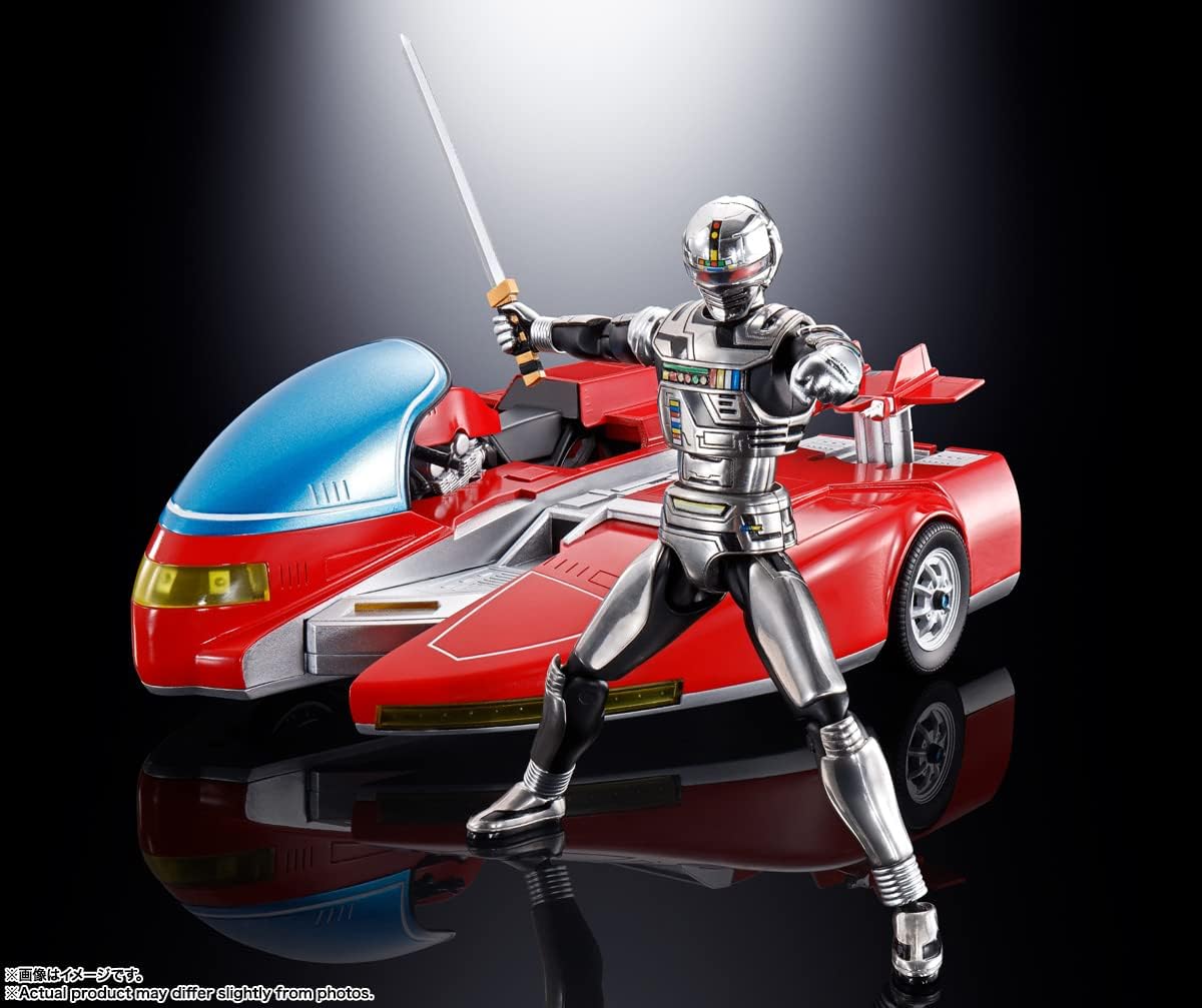 TAMASHII NATIONS Super Alloy Space Sheriff Gavan & Cybarian, Approximately 100mm & 140mm (3.9 & 5.5 inches), Die-cast & ABS Pre-painted Action Figure