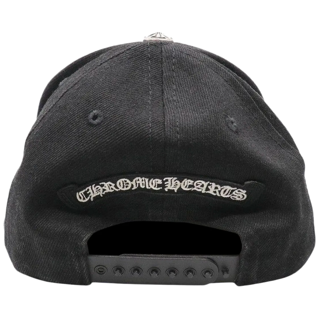 CHROME HEARTS 'ALL BLACK' FLORAL DAGGER SNAPBACK HAT
