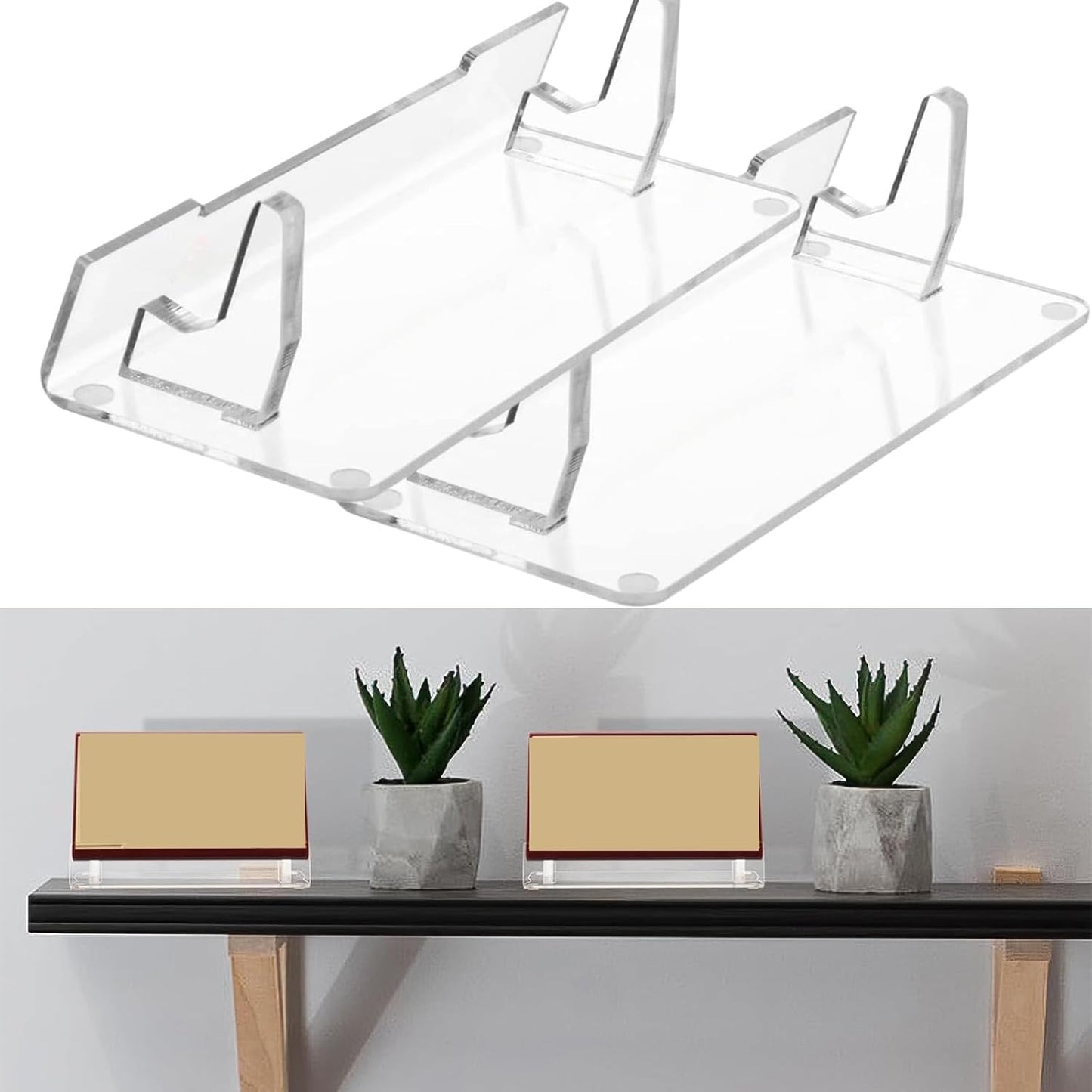 Portable Acrylic Holder for 2PCS Gaming and Watch Console Video Game Accessories Storage Rack Clear Display Bracket
