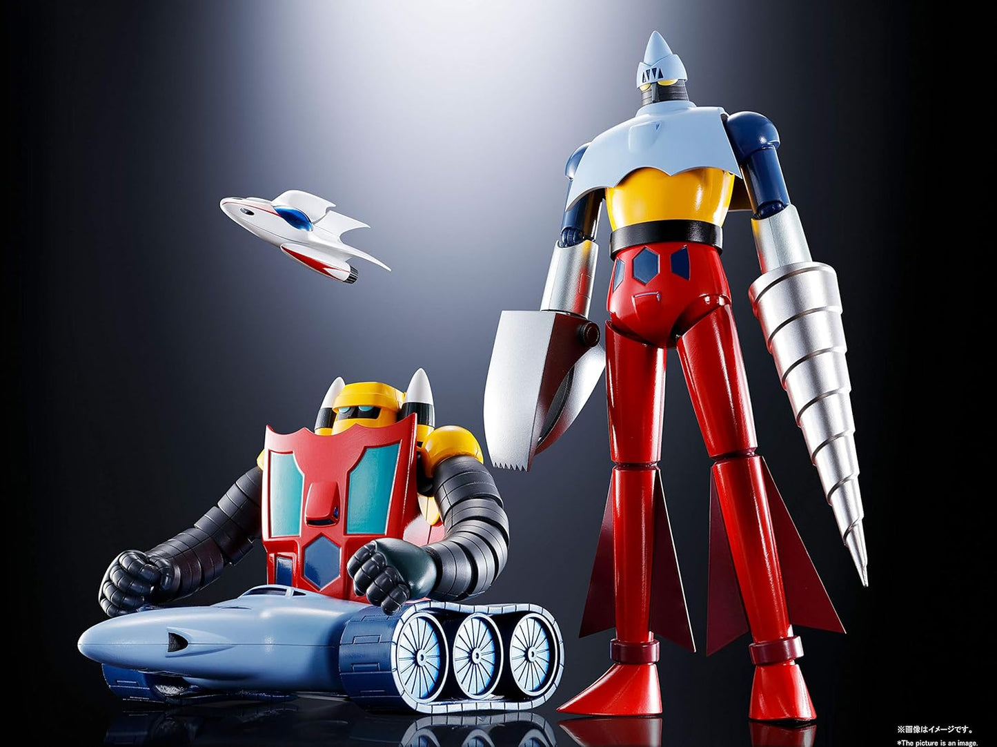Soul of Chogokin Getter Robot GX-91 Getter 2 & 3 D.C. (Getter 2: Approx. 6.9 inches (175 mm), Getter 3: Approx. 3.5 inches (90 mm), ABS & Die Cast & PVC Pre-painted Action Figure