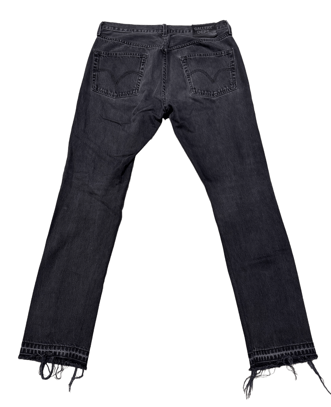 GALLERY DEPT 'BLACK 5001 STRAIGHT LEG G PATCH' JEANS