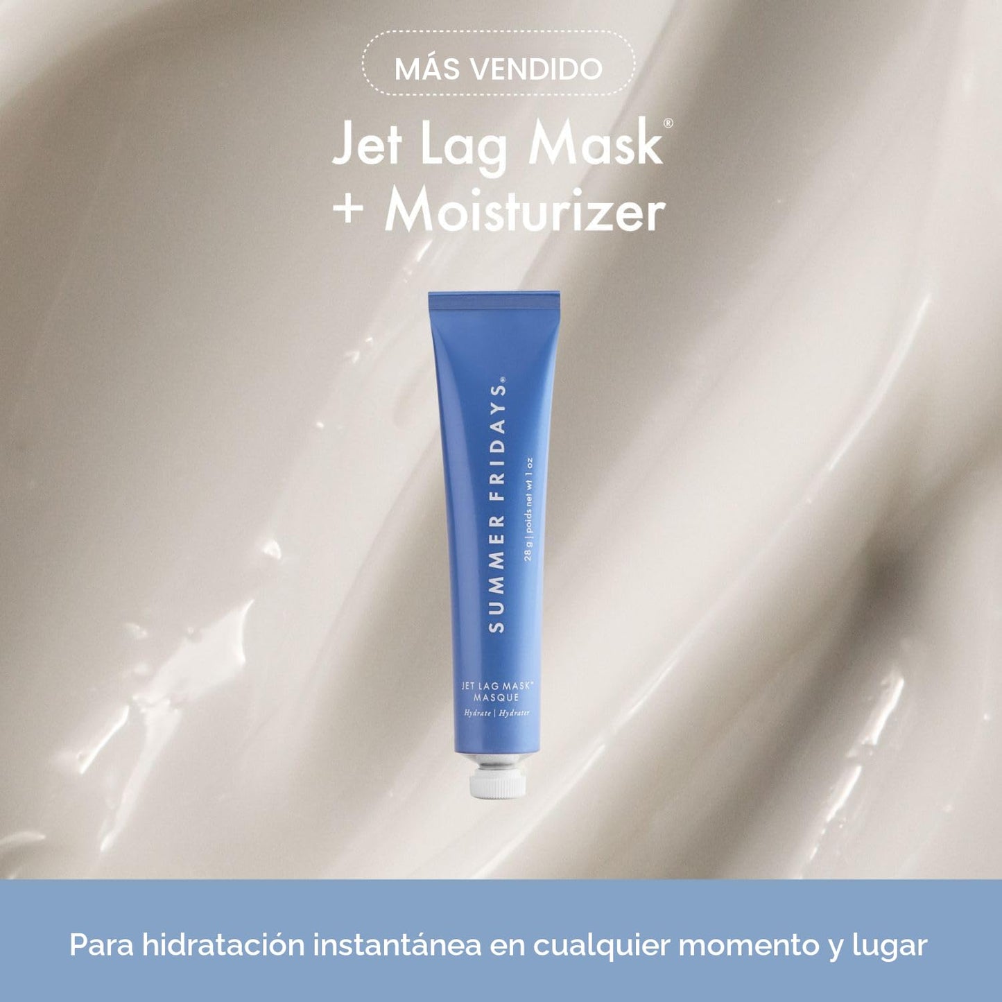 Summer Fridays Hydration Trio - Máscara de jet lag tamaño viaje + bálsamo labial de tamaño completo en chocolate caliente + malvavisco tostado, juego de cuidado de la piel para tez hidratada + labios