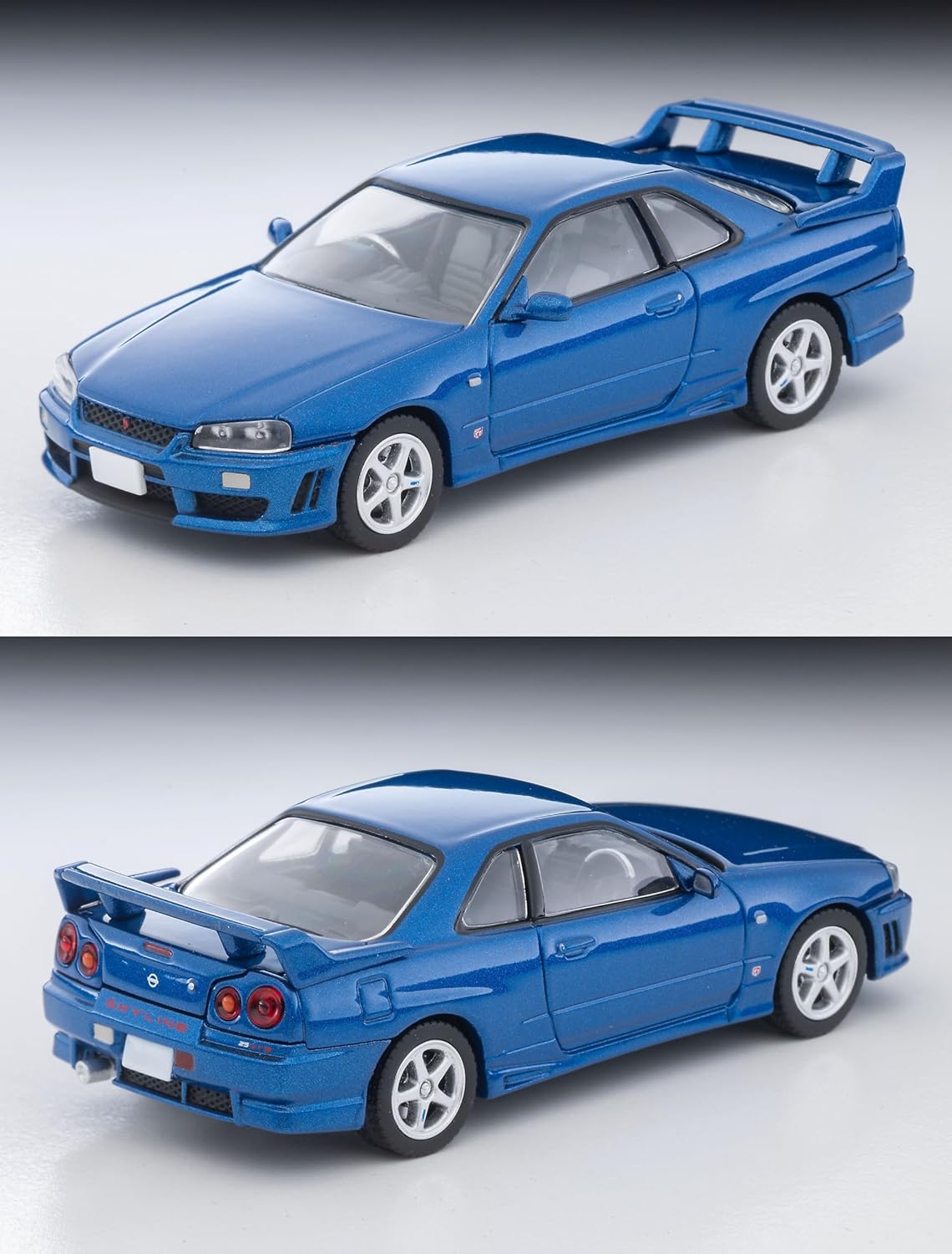TOMYTEC 335306 Tomica Limited Vintage Neo 1/64 LV-N353b Nissan Skyline 2-Door Sport Coupe 25GT TURBO with Optional Parts Blue 2000 Finished Product