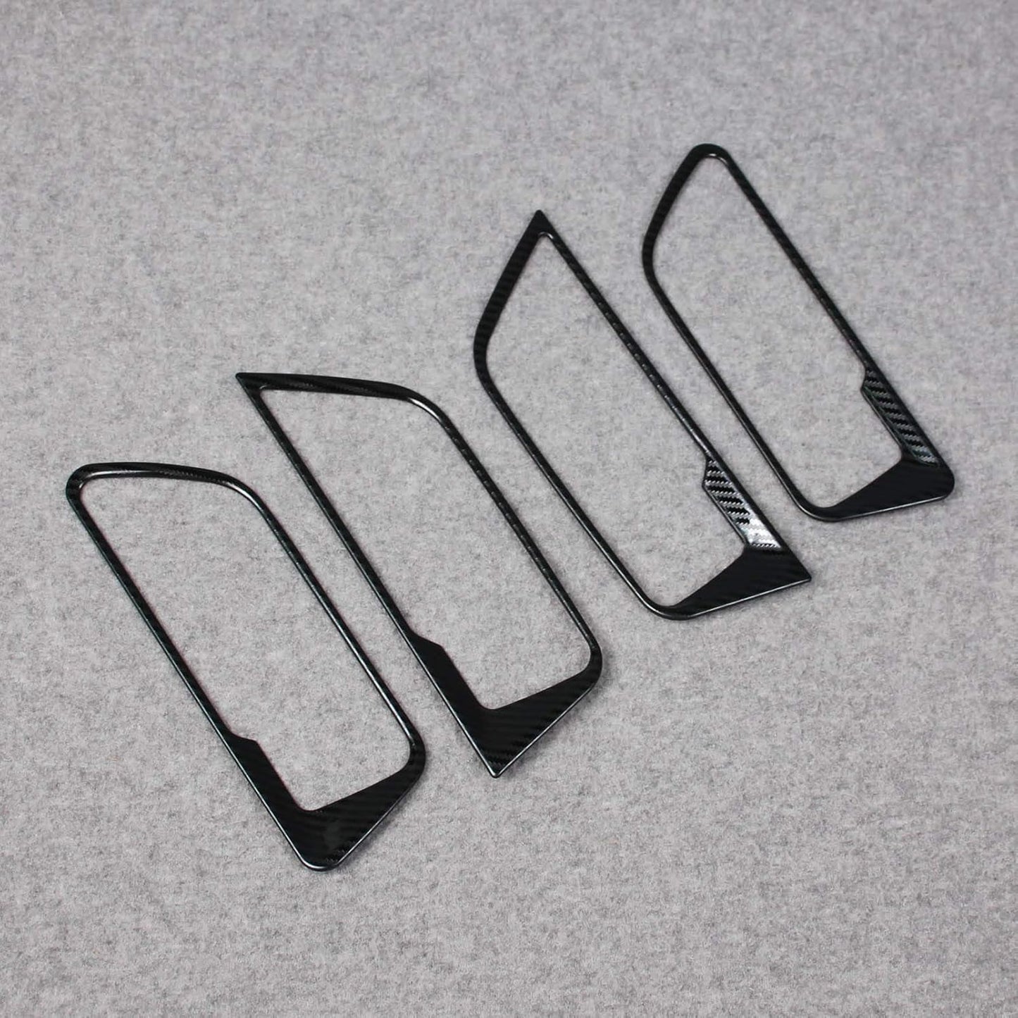RUIQ Toyota Harrier 80 Series Interior Front Rear Inner Door Handle Garnish Designed for Toyota Harrier (Carbon Fiber Black Specification)