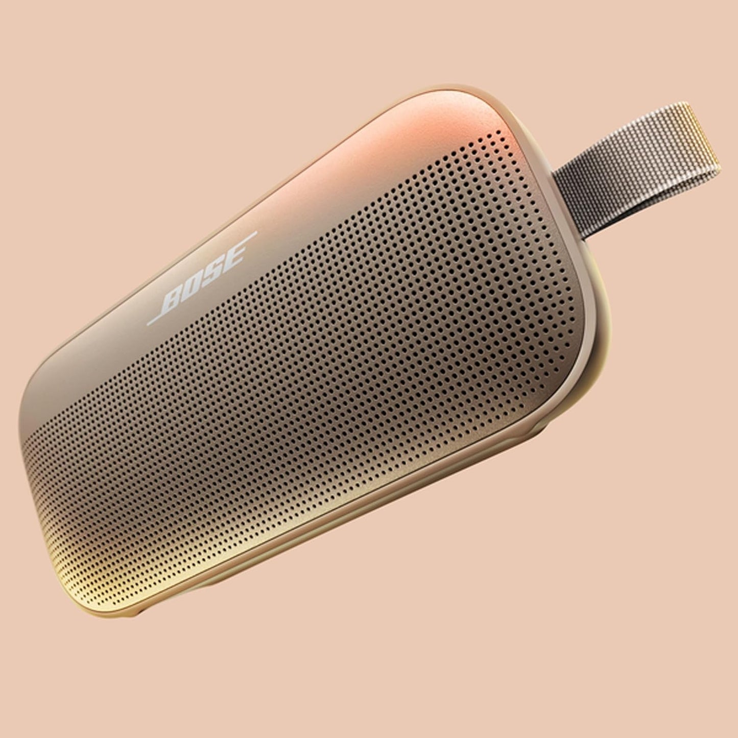 Bose SoundLink Flex Portable Speaker (2nd Gen) Wireless Bluetooth Mini Portable Speaker with Hi-Fi Audio, Up to 12 Hours of Playtime, Waterproof and Dustproof, Sandstone