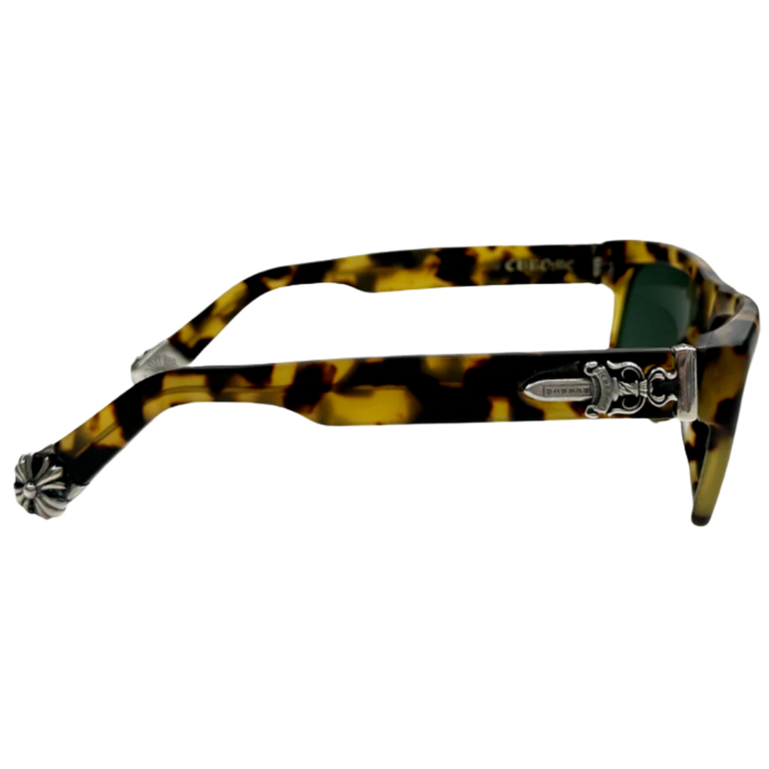 CHROME HEARTS 'TORTOISE' SUNGLASSES WITH CAMO CASE