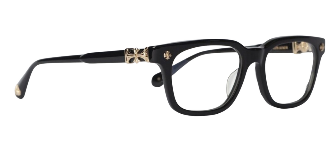 CHROME HEARTS 'COX UCKER' BLACK/GOLD GLASSES