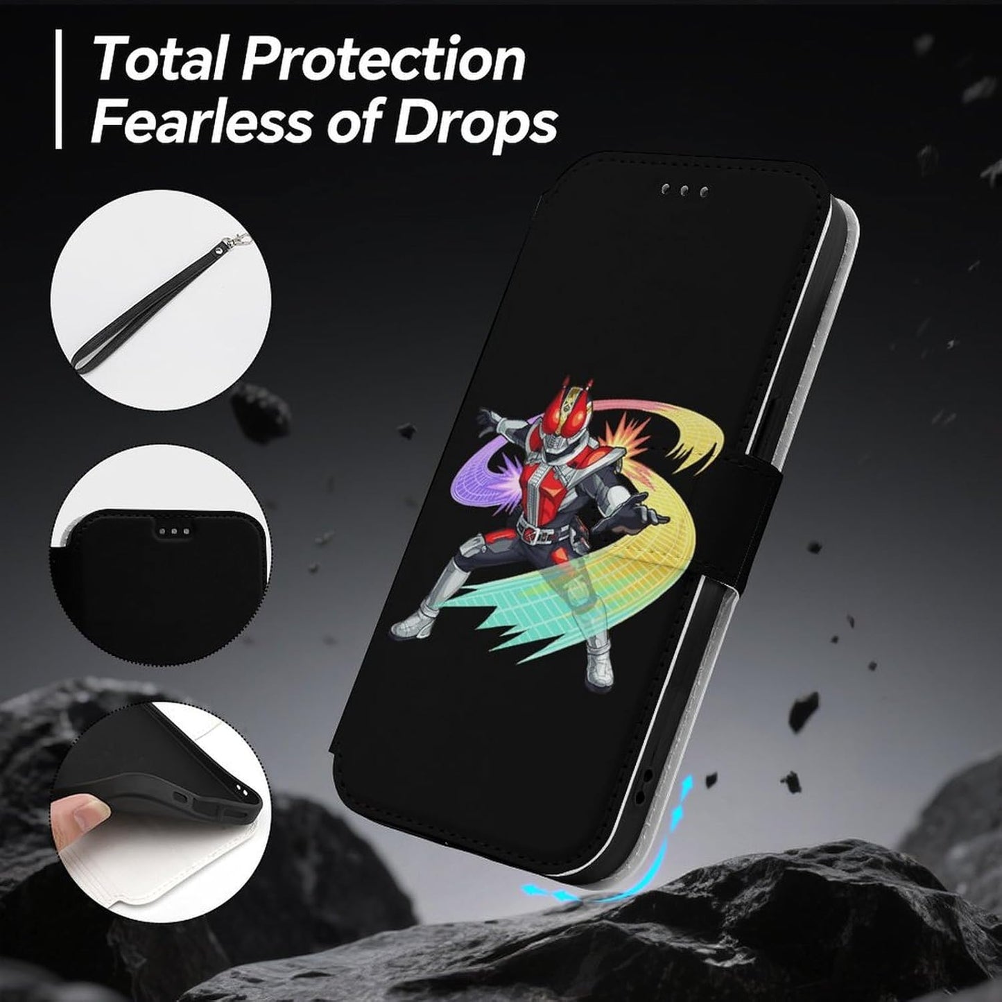 iPhone 16 E用ケース 手帳型 仮面ライダー電王 アイフォン16用ケース 財布型 カード収納 おしゃれ スマホケース 携帯ケース スタンド機能