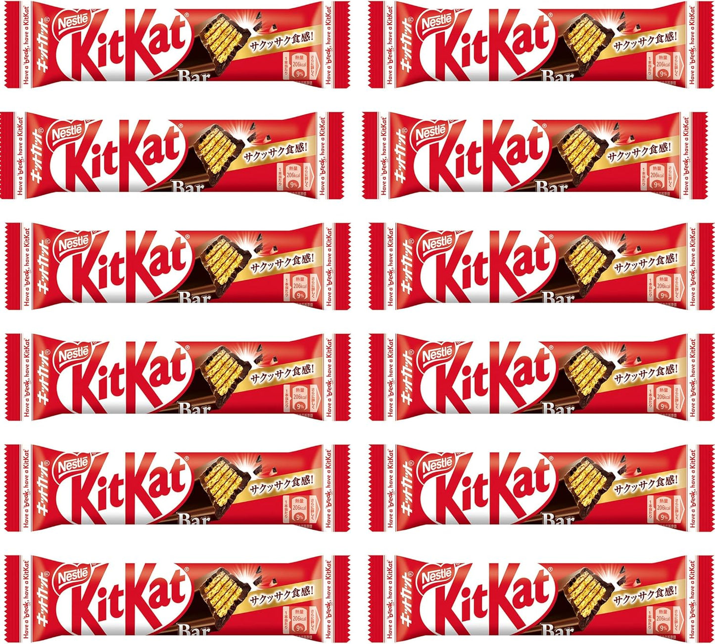 Nestlé Japan Kit Kat Bar 1 piece × 12 bags, Chocolate