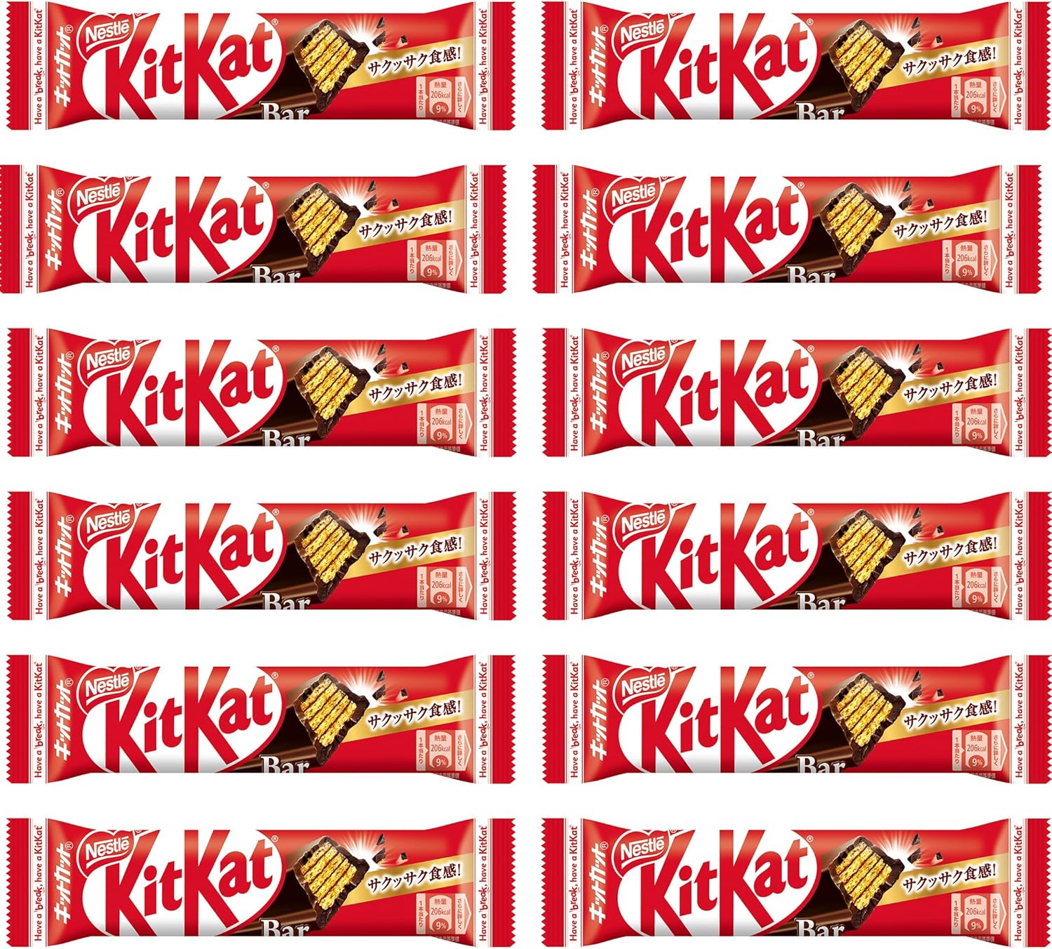 Nestlé Japan Kit Kat Bar 1 piece × 12 bags, Chocolate