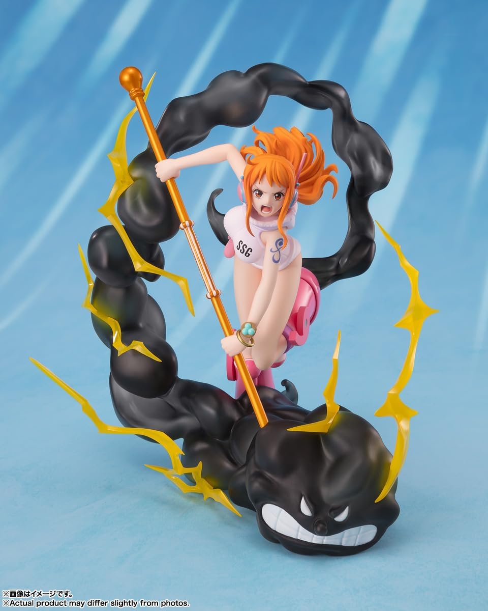 BANDAI SPIRITS Figuarts Zero One Piece Nami - Thunderbolt Approx. 6.7 inches (170 mm), PVC & ABS, Painted Finished Figure