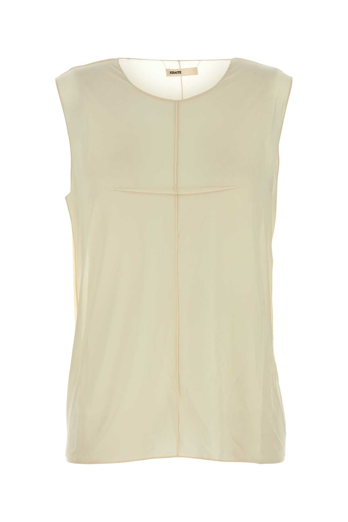 Khaite カイトクリームストレッチカップロアロトップ - Image 2