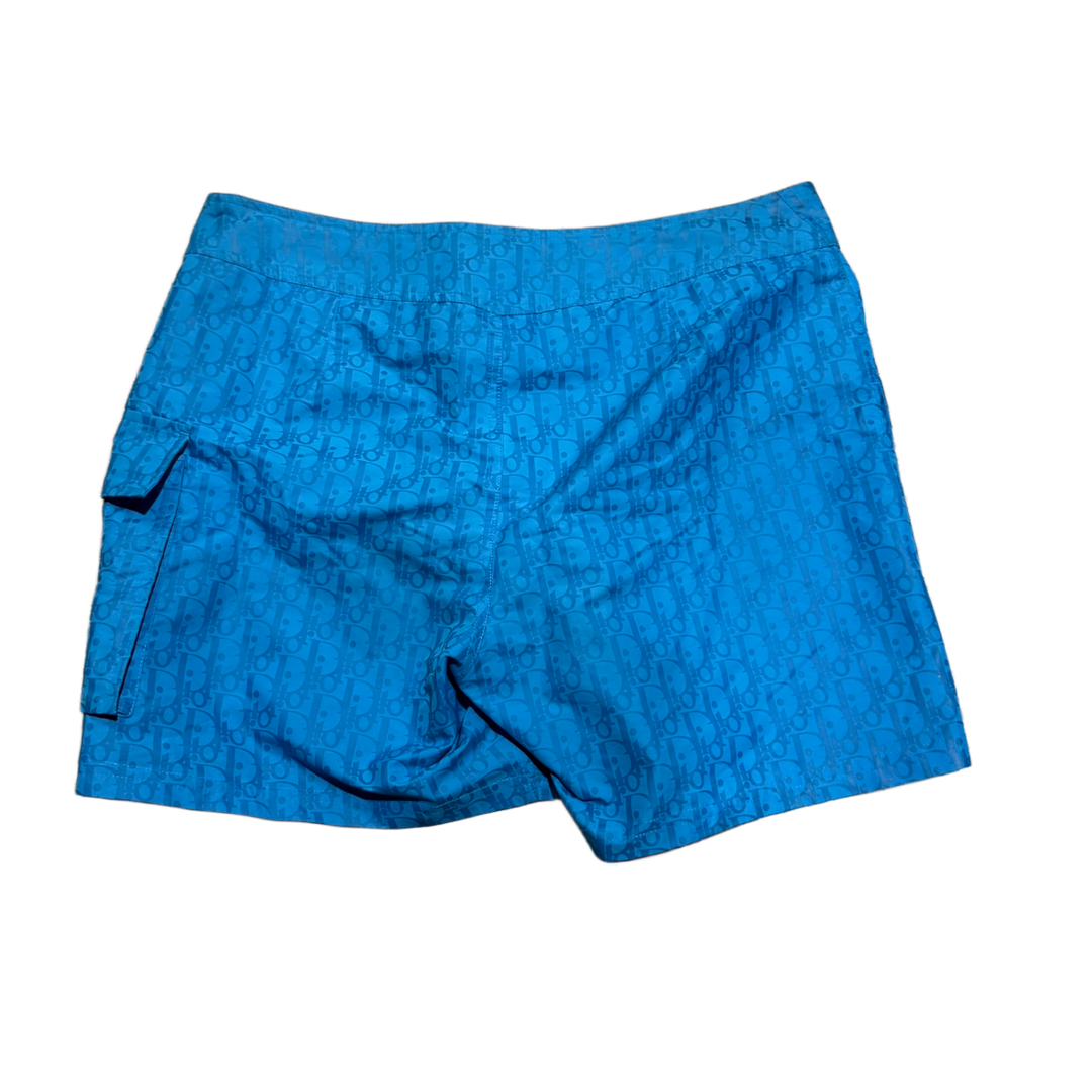 DIOR 'BLUE' OBLIQUE SWIM SHORTS