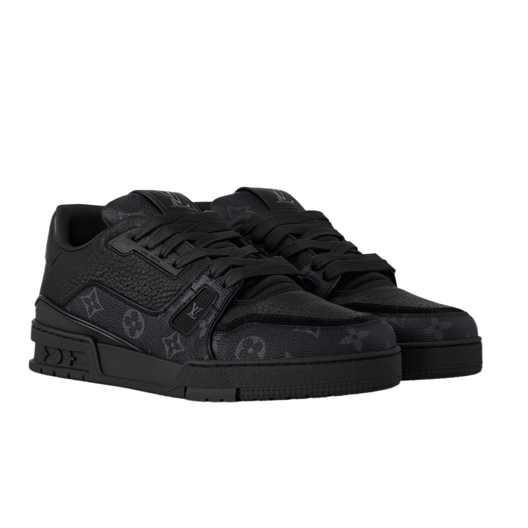 LOUIS VUITTON 'CALFSKIN MONOGRAM' BLACK TRAINER SNEAKER