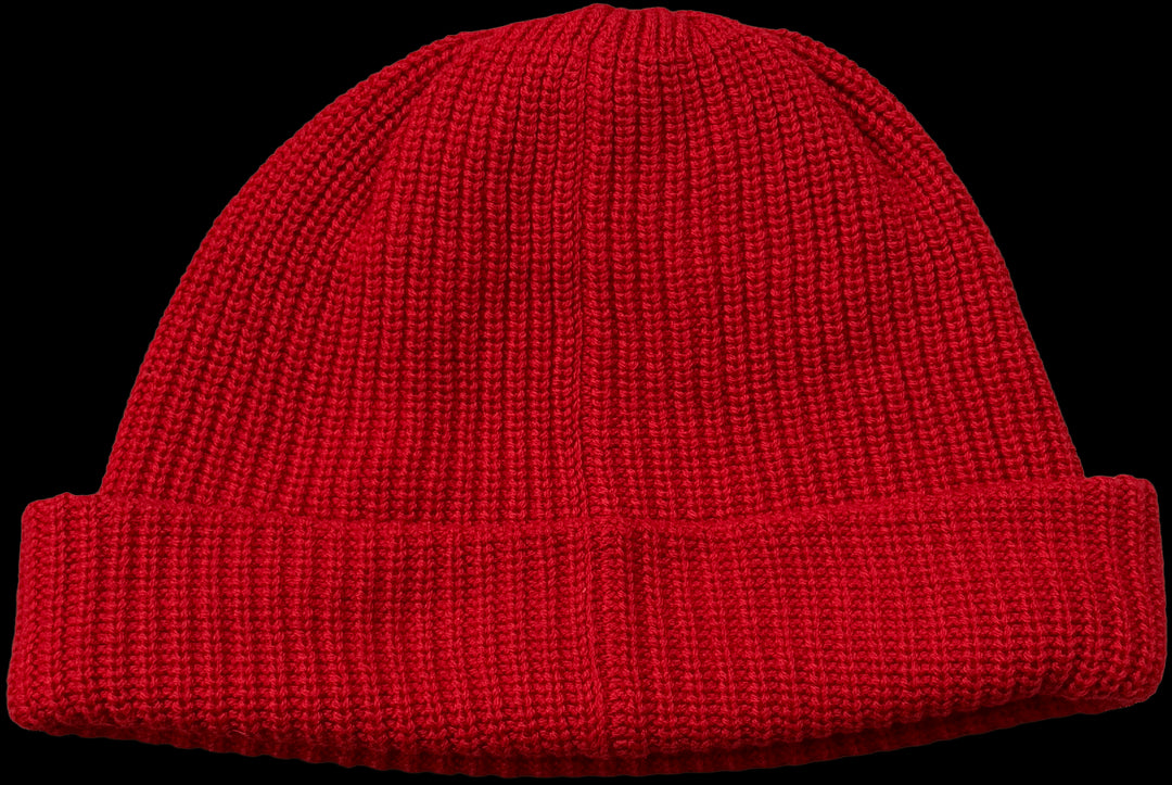CHROME HEARTS 'TRIPLE STAR PATCH' RED KNIT BEANIE