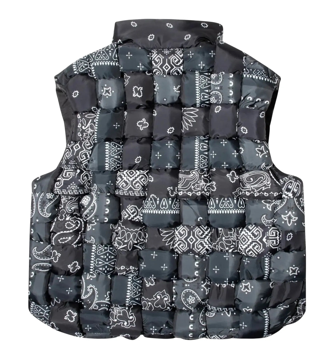 KAPITAL BANDANA 'KEEL WEAVING' BLACK VEST