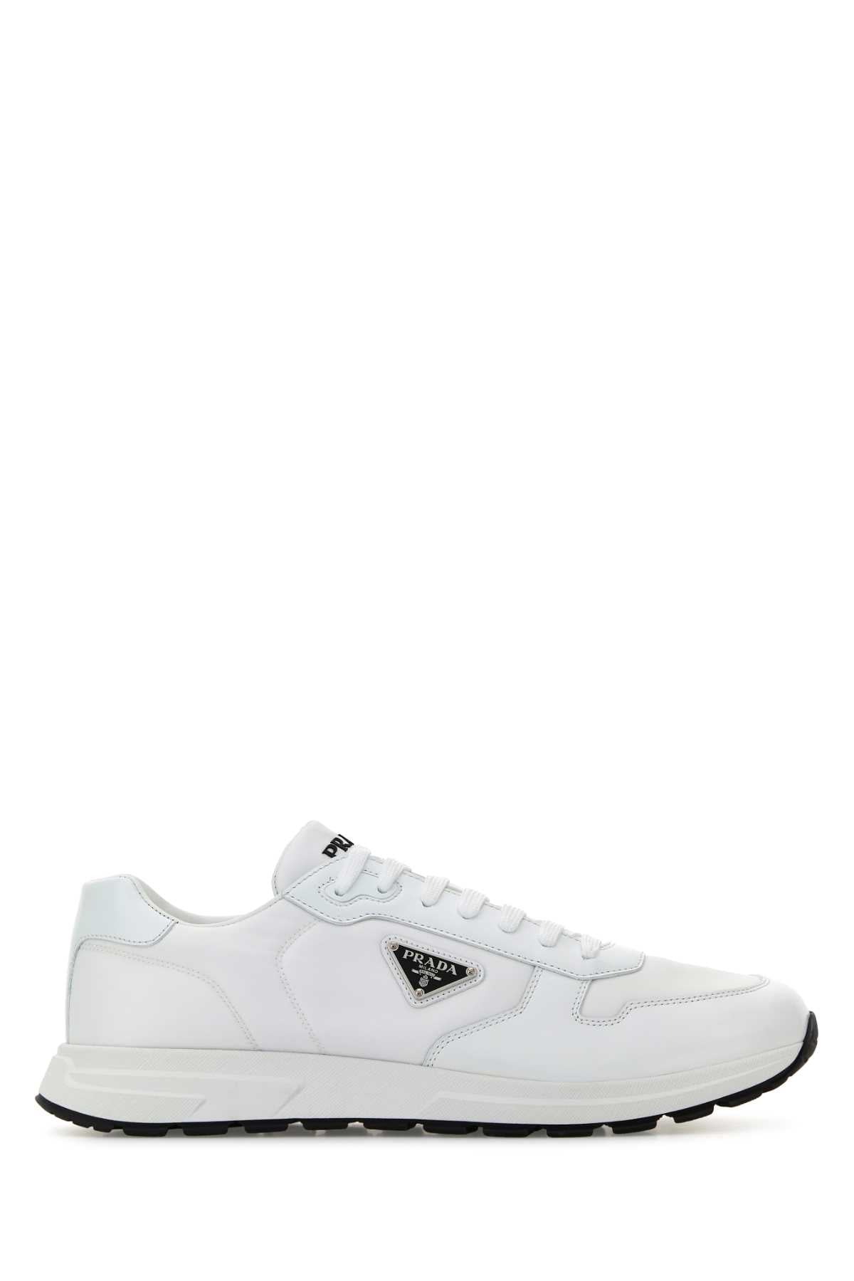 Prada プラダ ホワイト ナイロン & レザー Prax 2.0 スニーカー - Image 2