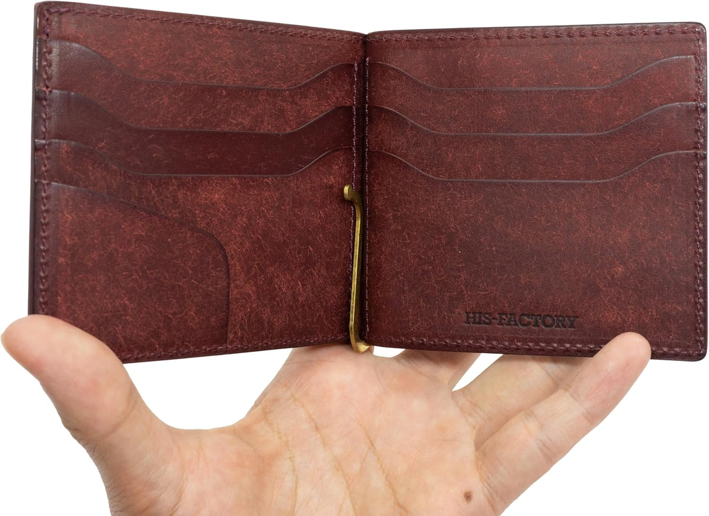 Hizu Factory Money Clip (with Coin Pocket), Pueblo Genuine Leather, Made in Japan, Artisan Handmade, Cotinella