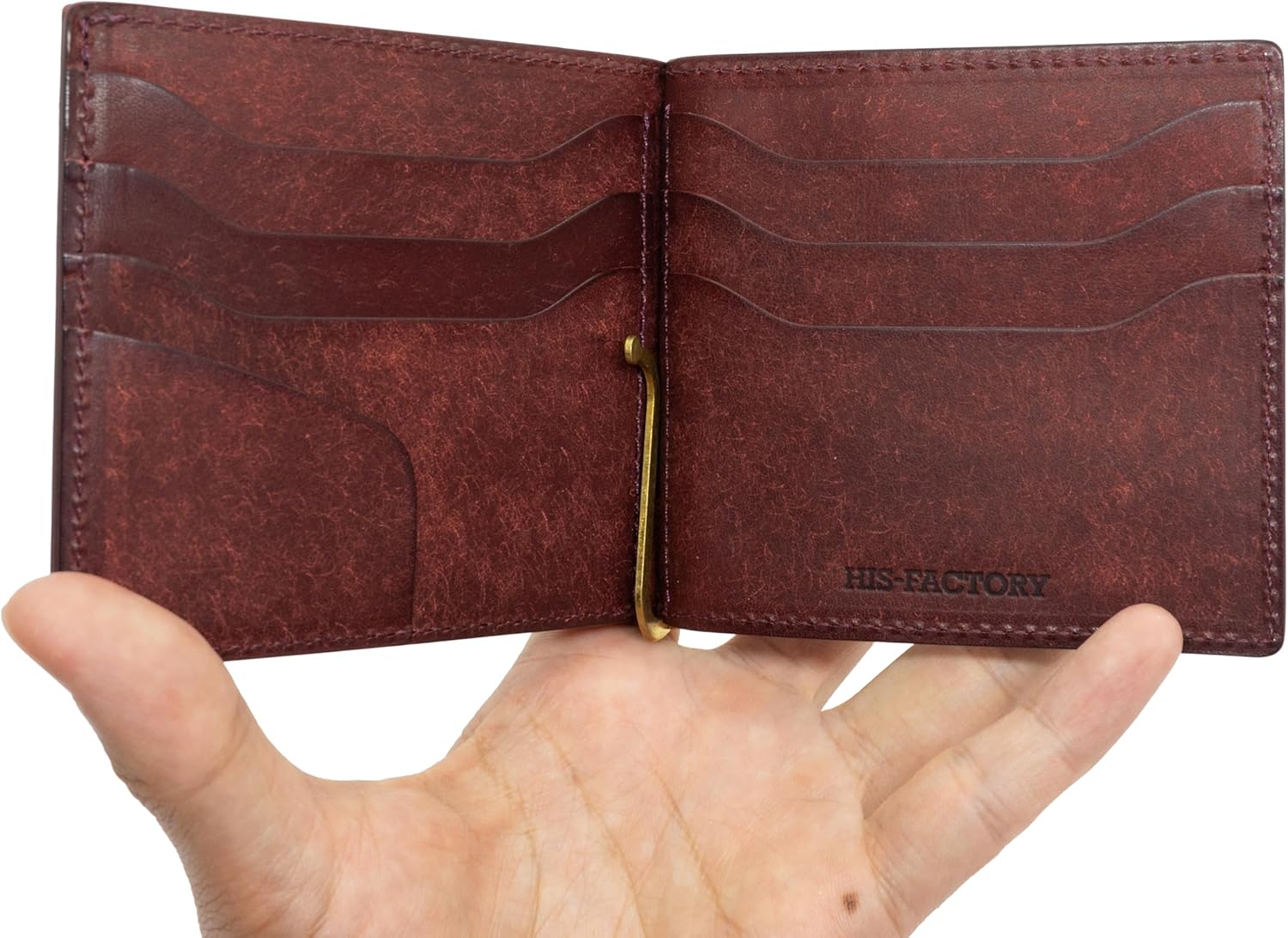 Hizu Factory Money Clip (with Coin Pocket), Pueblo Genuine Leather, Made in Japan, Artisan Handmade, Cotinella