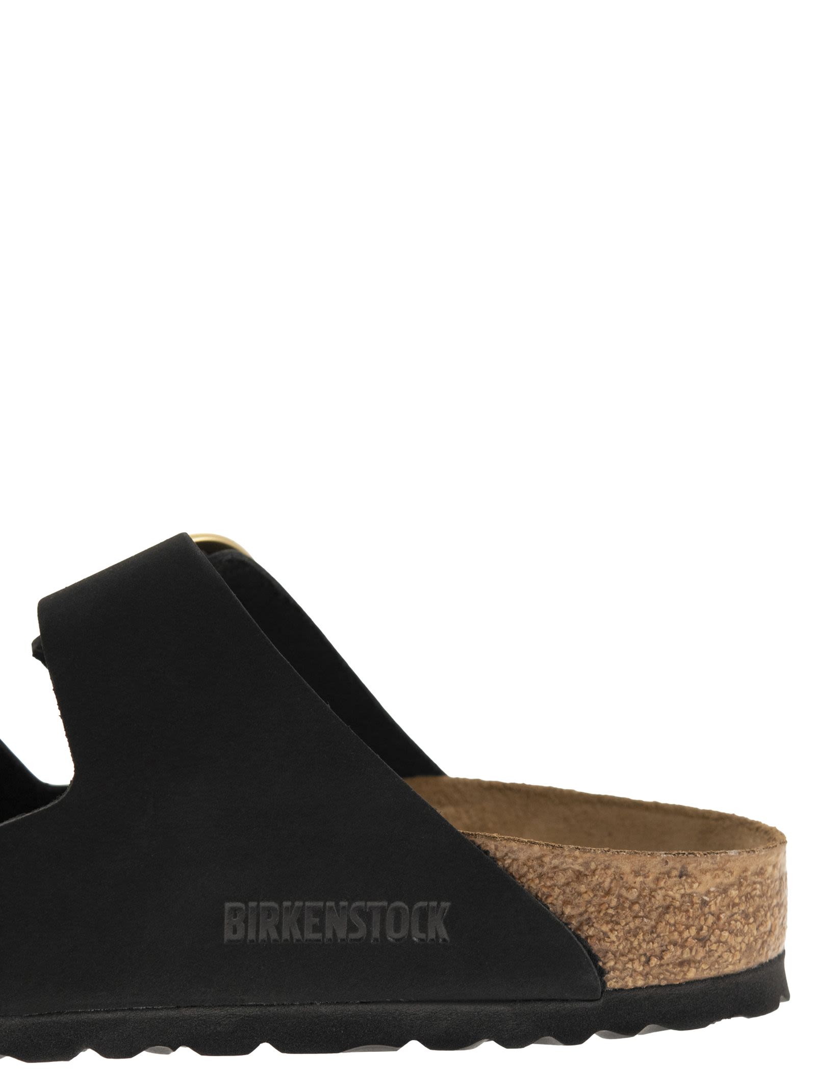 Birkenstock ビルケンシュトックアリゾナレザースリッパが大きなバックルを備えています - Image 2