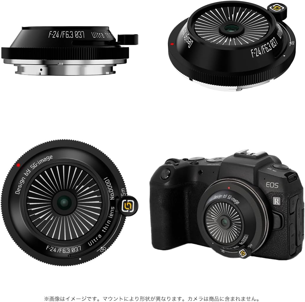 SG-image 24mm F6.3 Ultra Thin Lens Canon RF Mount Black