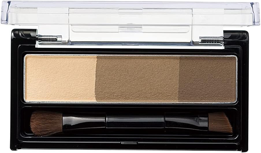 Heavy Rotation Natural Powder Eyebrow 02 Ash Brown 2.3g Eyebrow Powder with Brush 3 Color Powder Eyebrow Palette