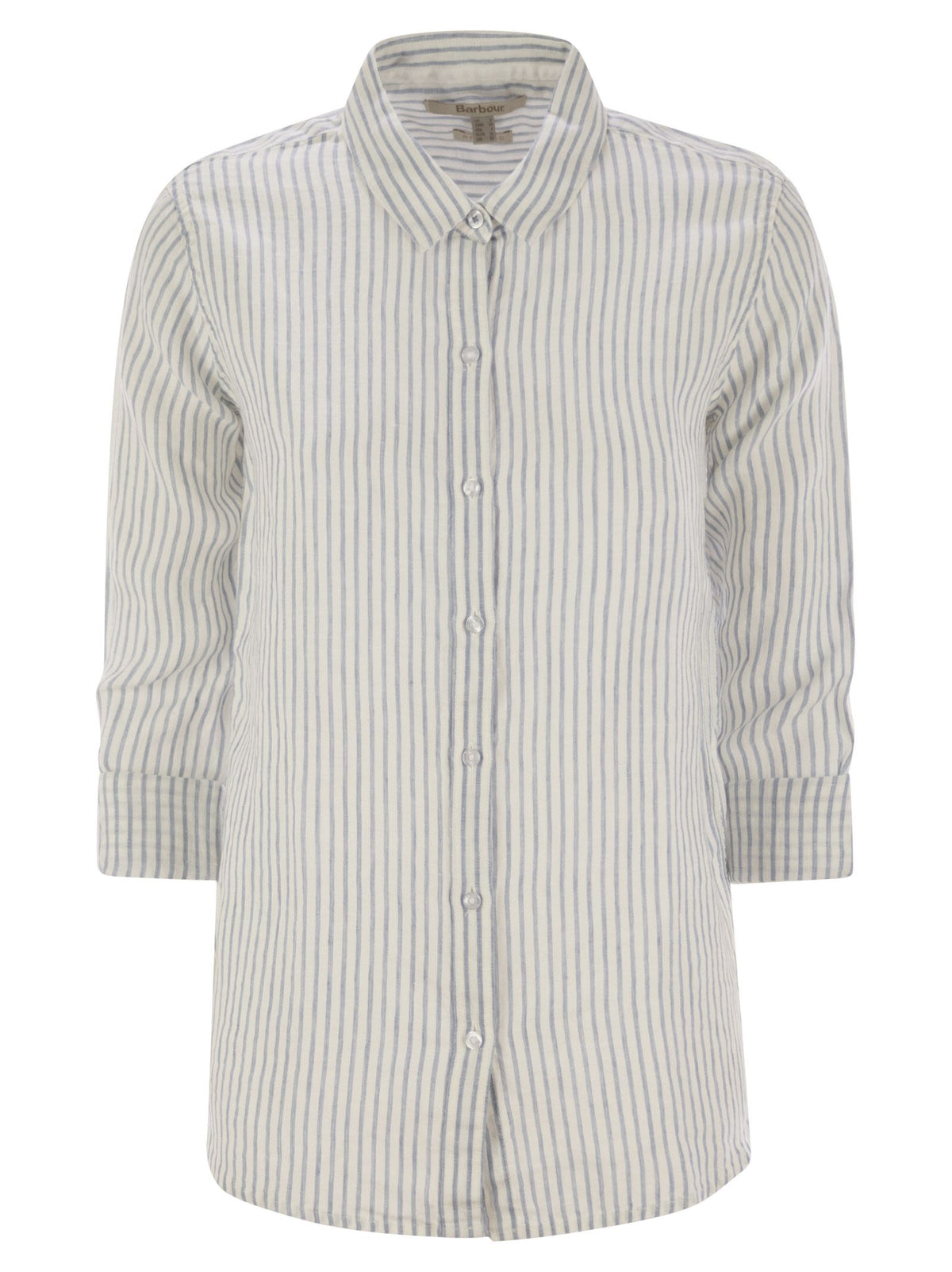 Barbour バーバーマリンリネンストライプシャツ - Image 2