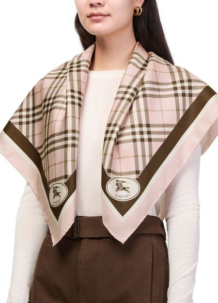 BURBERRY Knight pattern silk scarf - Image 2
