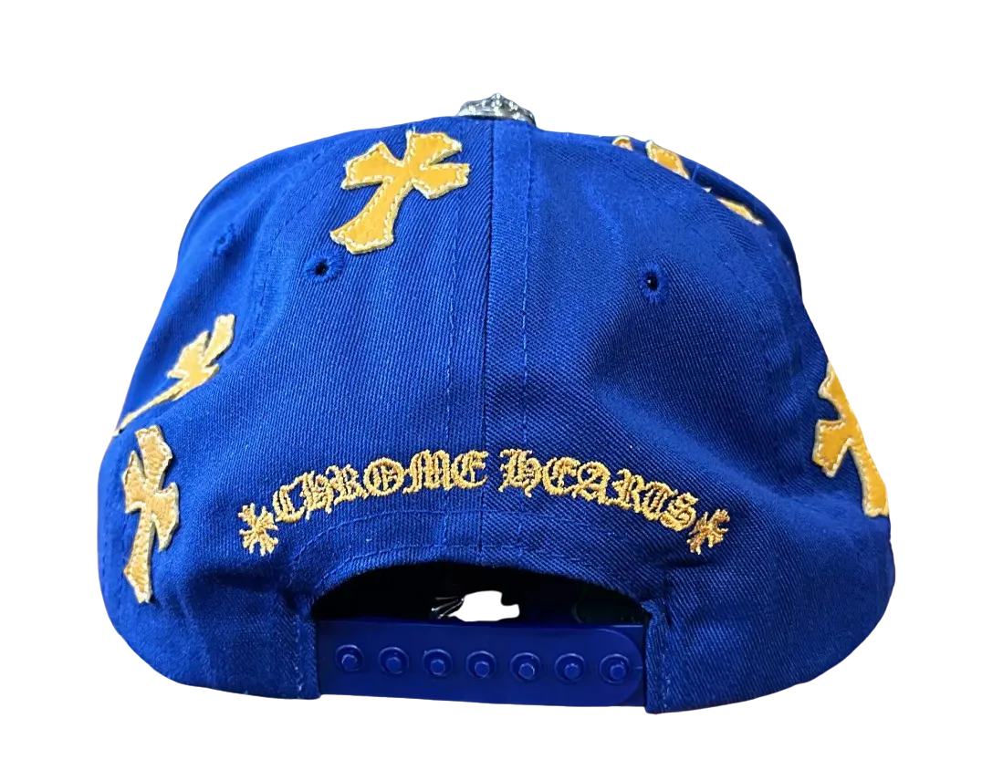 CHROME HEARTS 'COBALT BLUE' CROSS PATCH HAT