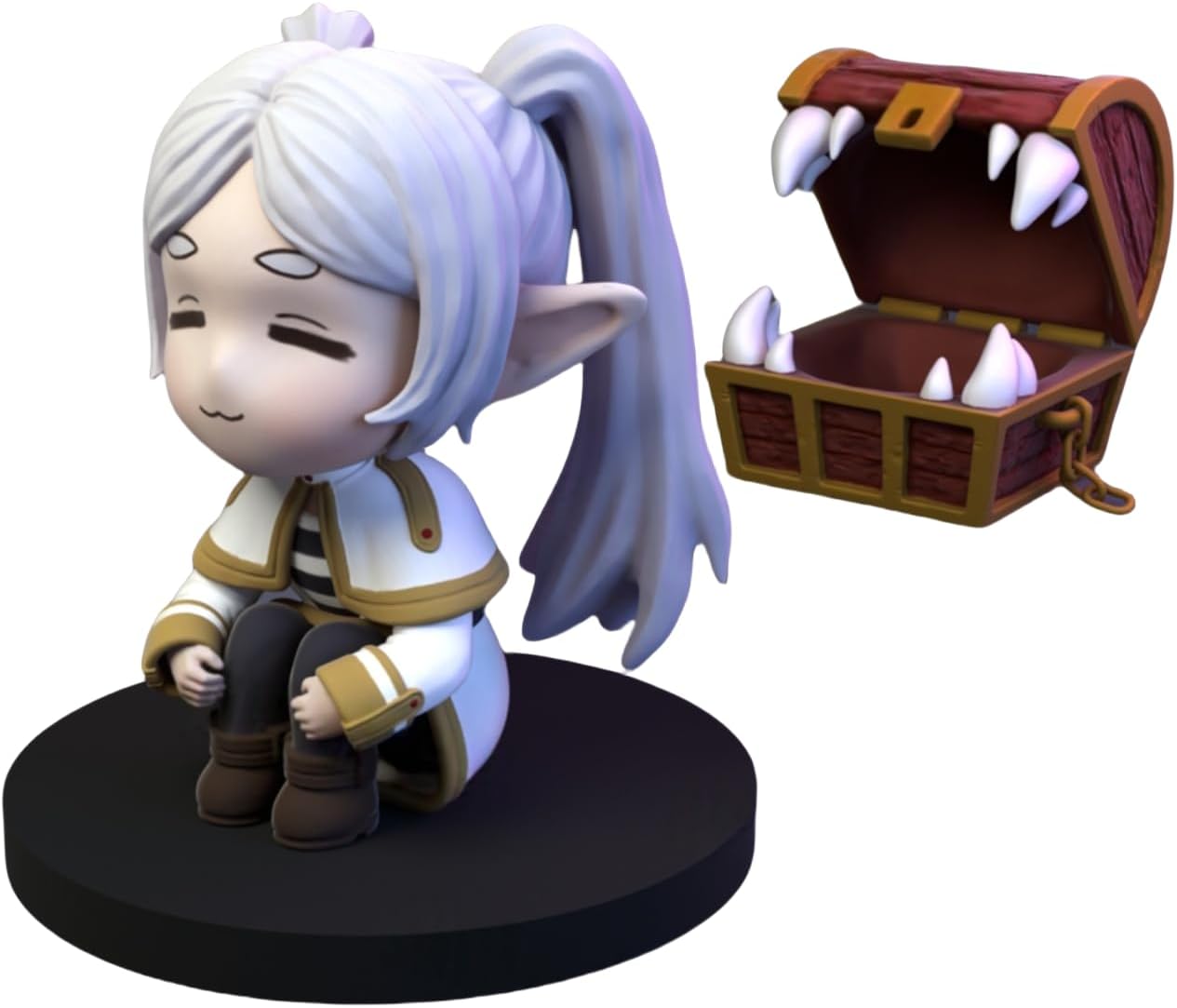 CHIASA Nendoroid Funeral Freelen Model, PVC & ABS, 3.7 inches (94 mm), Painted Goods, For Fans, Collection, Birthday Gift, Removable Figure