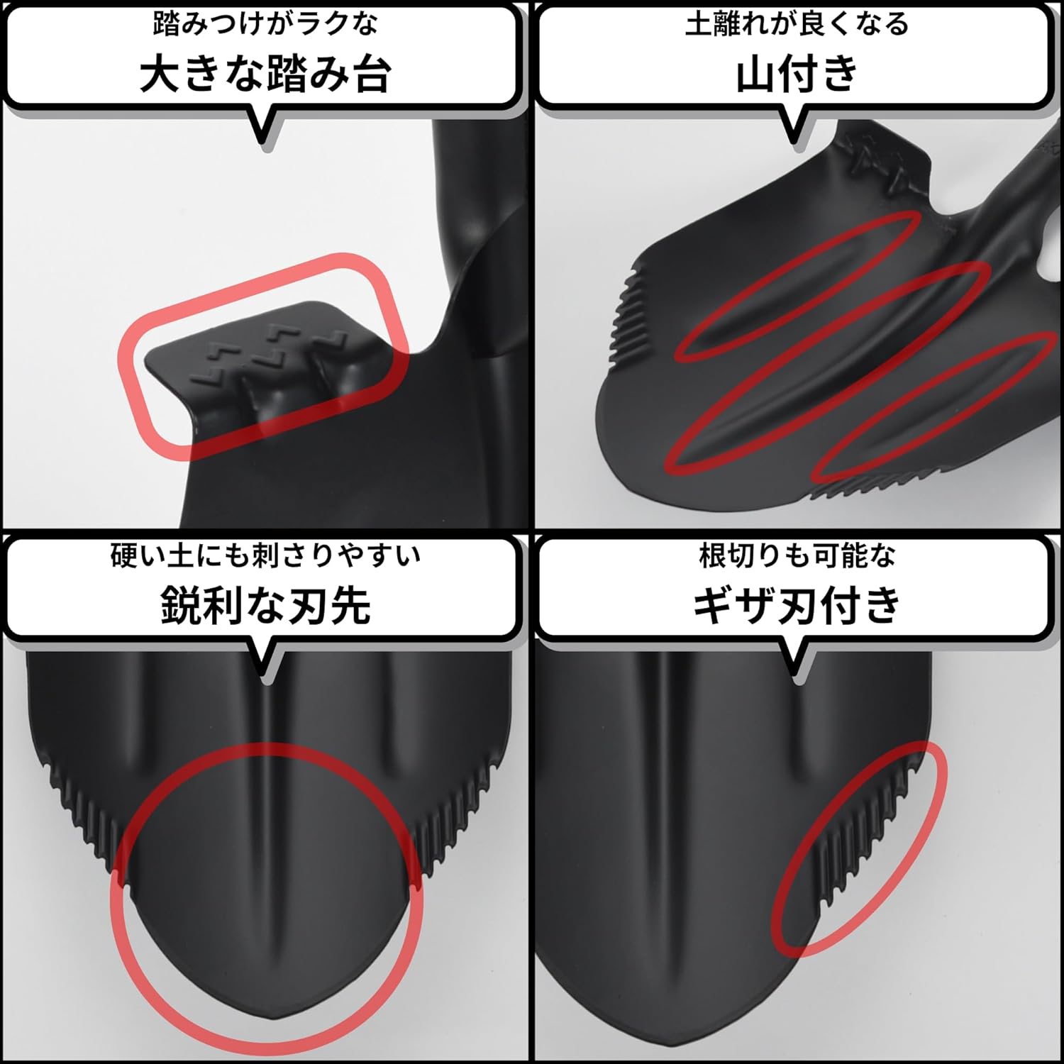 Takagi Powerful Soil Lifting Shovel with Easy-to-Step Large Step [Includes Step-on Platform] Scoop Spade Shovel Hoe Garden Agricultural Machinery