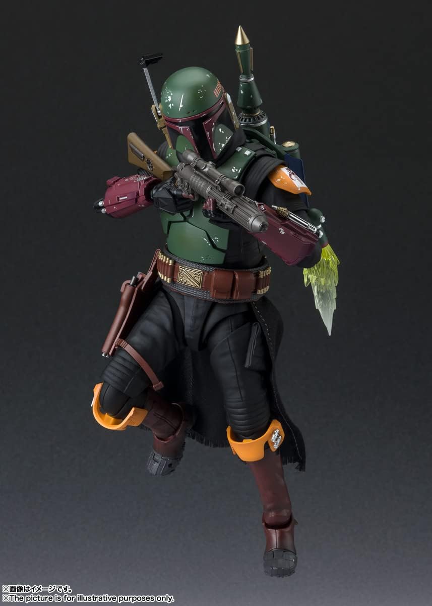 S.H. Figuarts Boba Fett (Star Wars: The Book of Boba Fett) Approx. 6.1 inches (155 mm), AVS, PVC & Fabric, Pre-painted Action Figure
