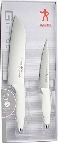 Henckels 16707-002 HI Style Santoku/Paring 2-pc Set, White, Made in Japan (Seki City, Gifu), Small Knife Set, Stainless Steel, Gift, Dishwasher Safe, Authorized Japanese Retail Product