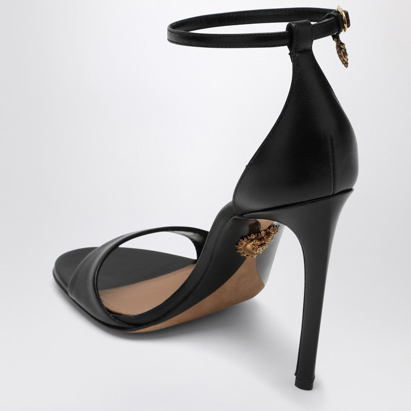 Dolce  Gabbana ドルチェ＆ガッバーナブラックパテントレザー献身サンダル - Image 2