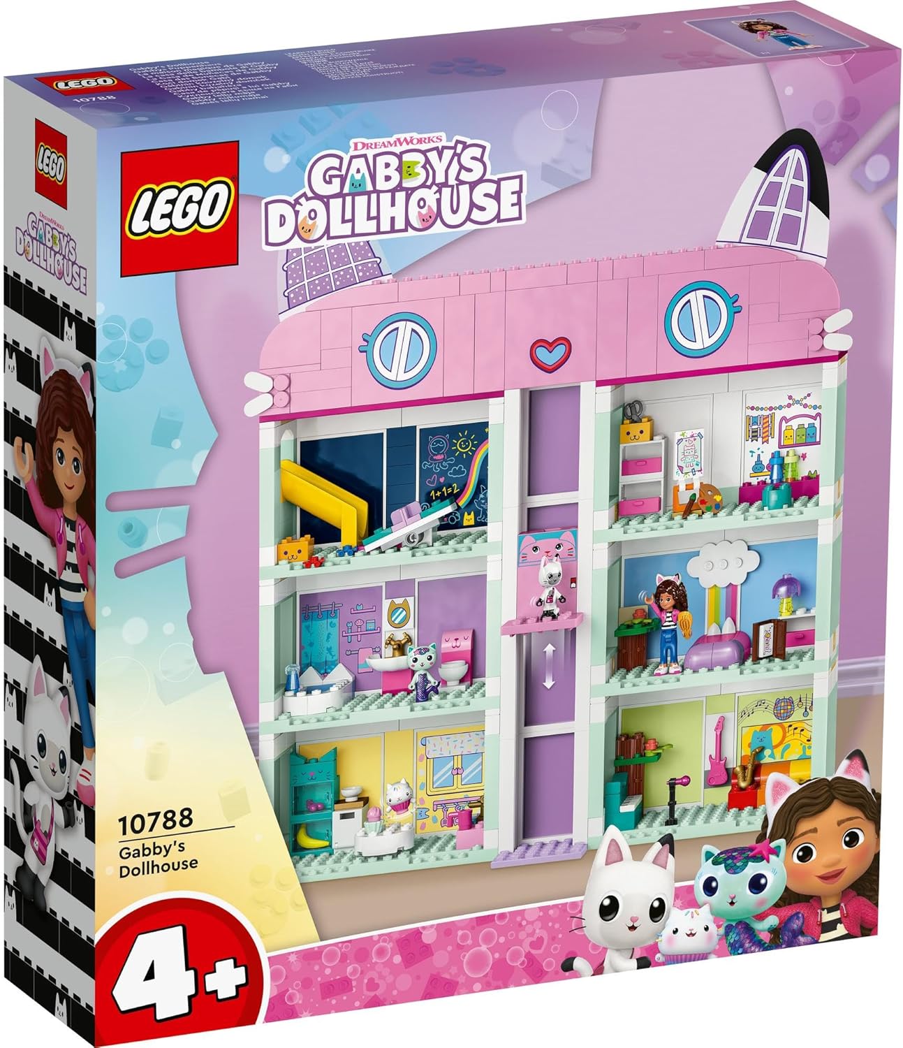 Lego 10788 Gabby Doll House, Toy Present, Birthday Blocks, Educational Christmas, Boys, Girls, Children, 4, 5, 6, Pretend Play, Pretend Play, Doll
