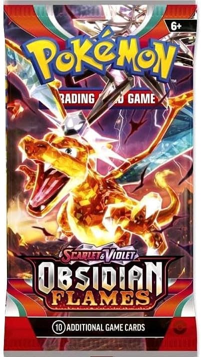 Pokemon - Obsidian Single Shield Booster Pack - 10 - Pack Artwork May Vary
