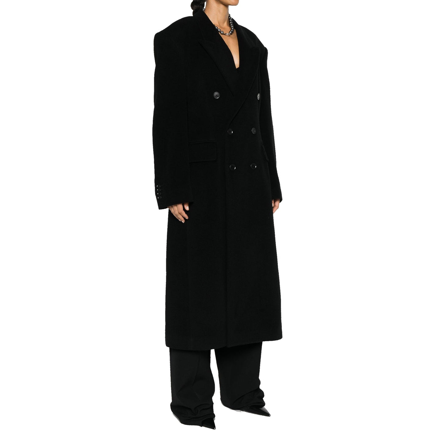 Balenciaga C MereとWool Cinched Coat - Image 2
