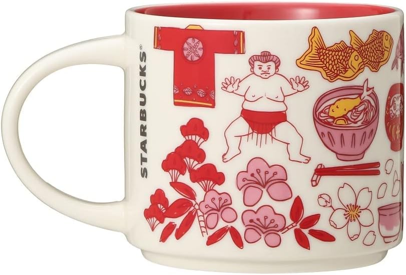 Starbucks Been There Series Mug JAPAN 14.2 fl oz (414 ml), Mt. Fuji, Three Hair Cat, Hot Springs, Innao, Sushi, Sumo Sakura, Sakura, Cup, Pink, Spring, Cute, Fashionable, Birthday, Present, Gift, Return